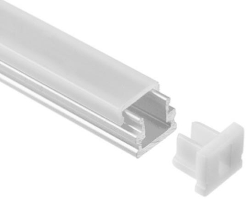کانال اکستروژن ال ای دی آلومینیومی Flush Mount 8x7.8mm با آنودایز دوبل