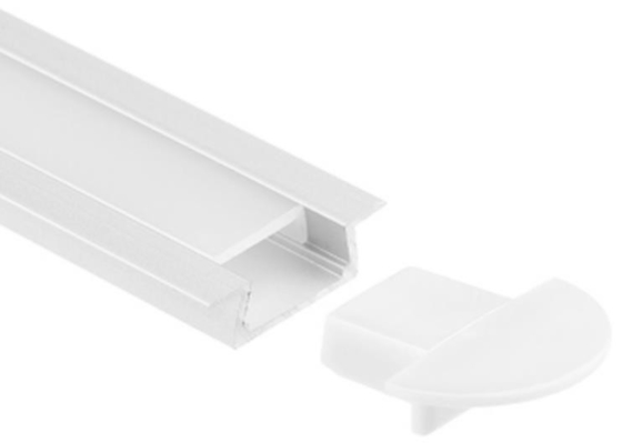 6063 LED سبک پروفایل آلومینیومی پایه فرورفته 21.7 x 5.7mm