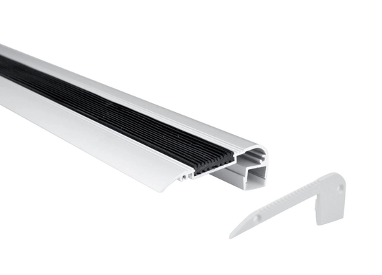 کانال پروفیل آلومینیومی نور آنودایز شده 6063 68x24.6mm For Step Edge